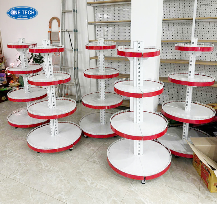 Kệ tròn bày hàng siêu thị tại Hải Phòng