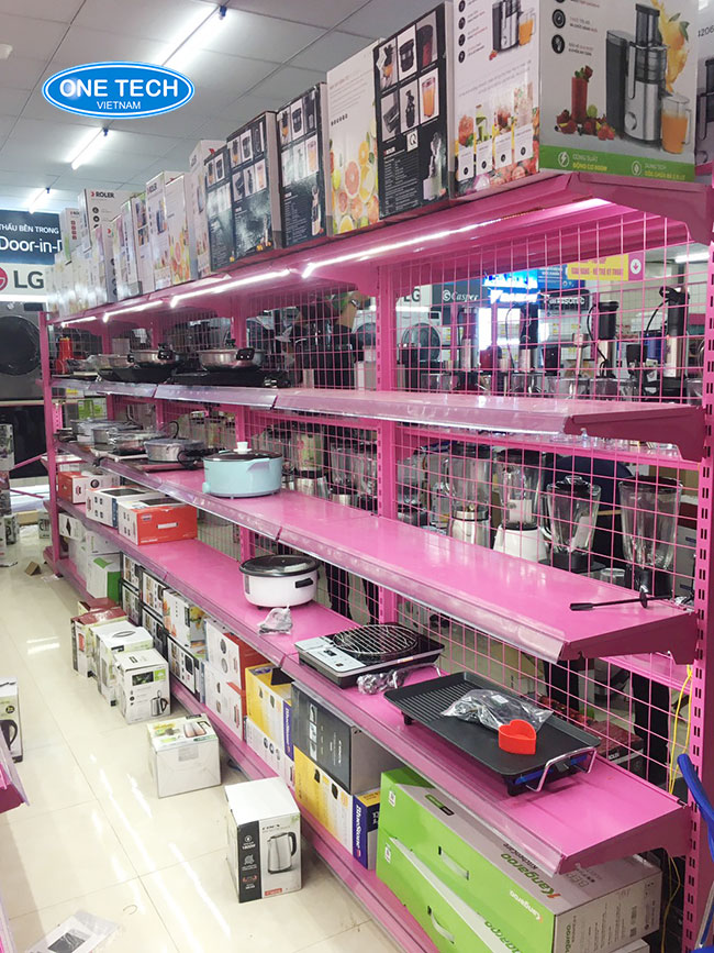 Kệ bày hàng gia dụng, siêu thị điện máy tại Kiên Giang