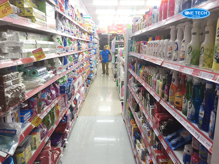 Kệ đôi bày hàng siêu thị tại Minh Cầu Mart