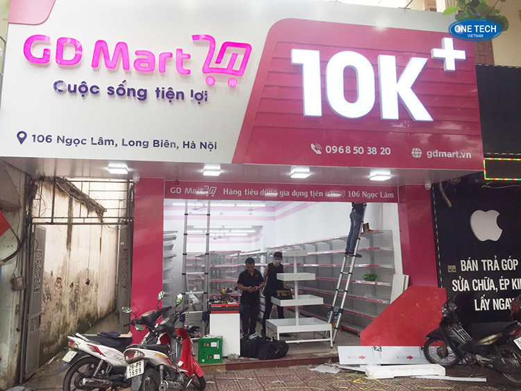Dự án lắp đặt giá kệ bày hàng GD Mart 10K tại Ngọc Lâm, Long Biên, Hà Nội