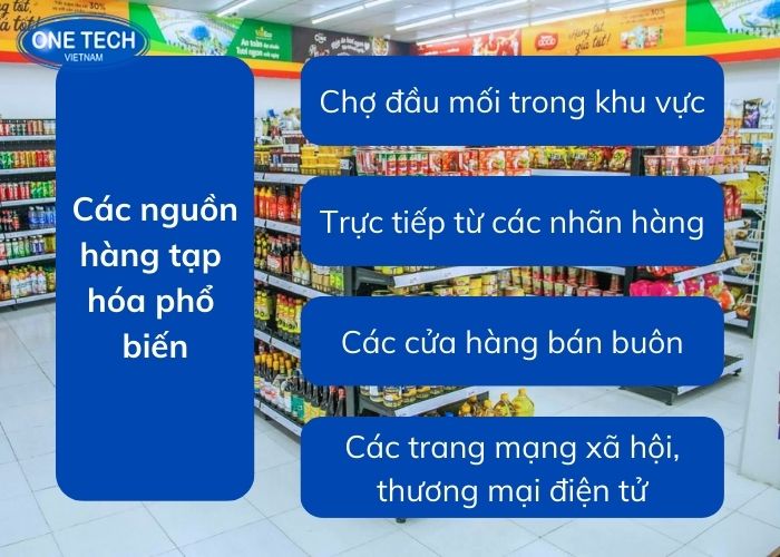 4 nguồn cung cấp hàng tạp hóa phổ biến