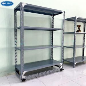Cấu tạo của kệ sắt V lỗ gắn bánh xe