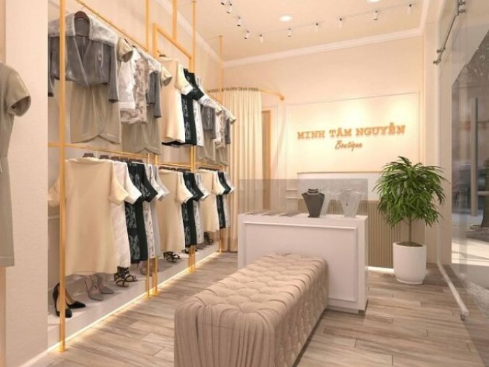 Bàn thu ngân trong shop thời trang