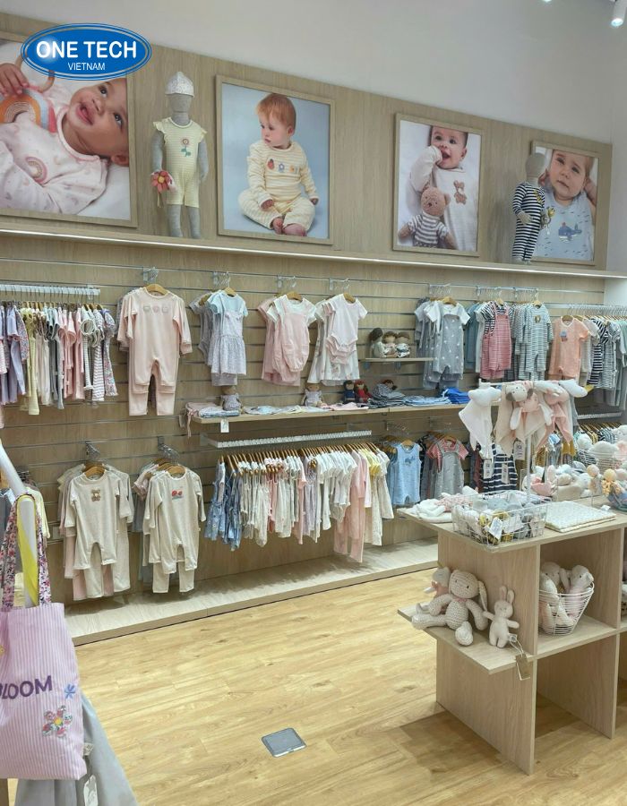 Tư vấn mở cửa hàng mẹ và bé phần kệ trưng bày