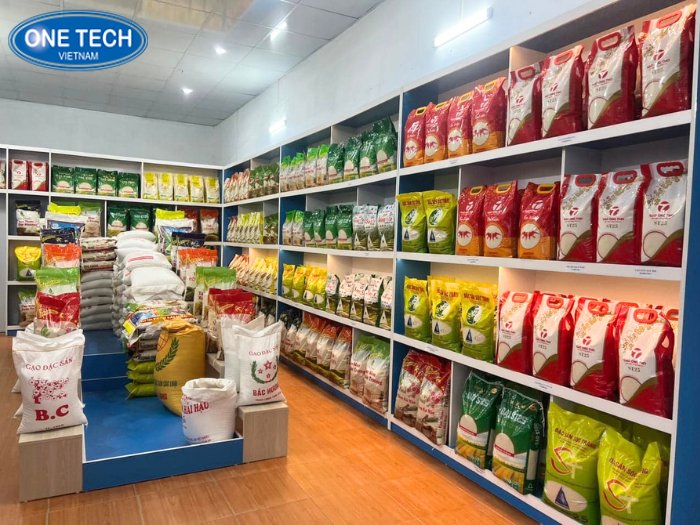Kệ gỗ MDF màu trắng phối xanh đẹp mắt