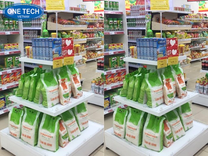Kệ hình vuông 3 tầng đặt ở những vị trí nổi bật