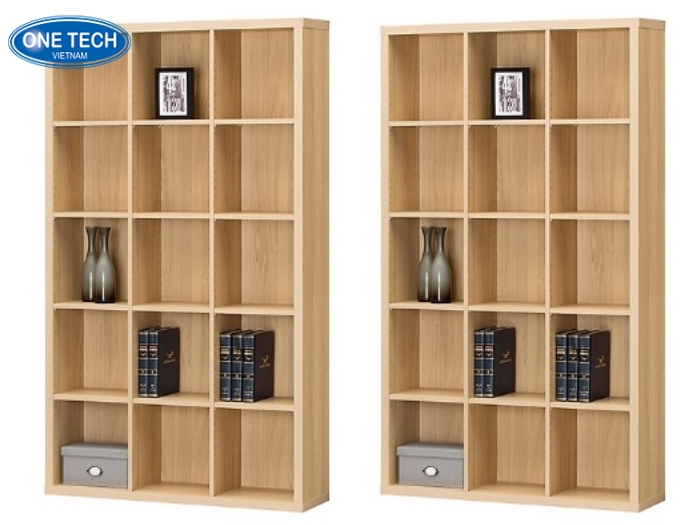 Kệ gỗ MDF thiết kế ô vuông đơn giản, sang trọng