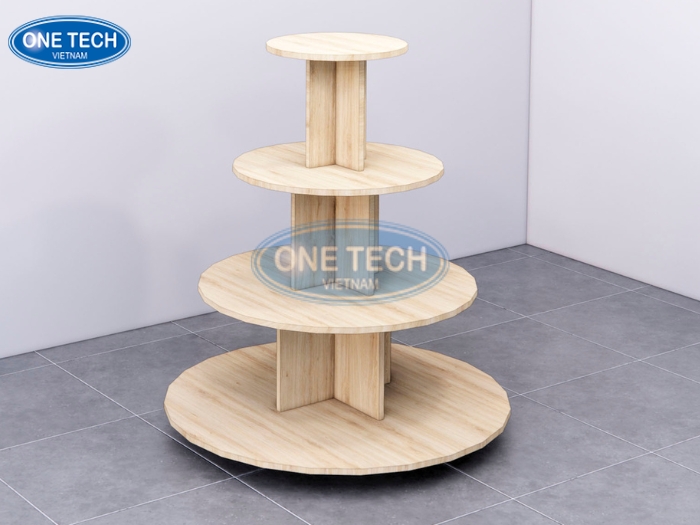 Kệ hình tròn thiết kế 4 tầng