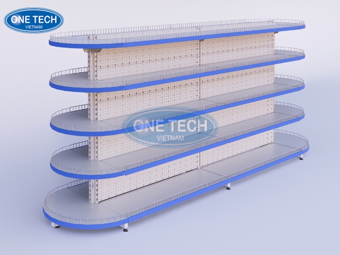 Kệ sắt có đầu kệ hình bán nguyên mềm mại