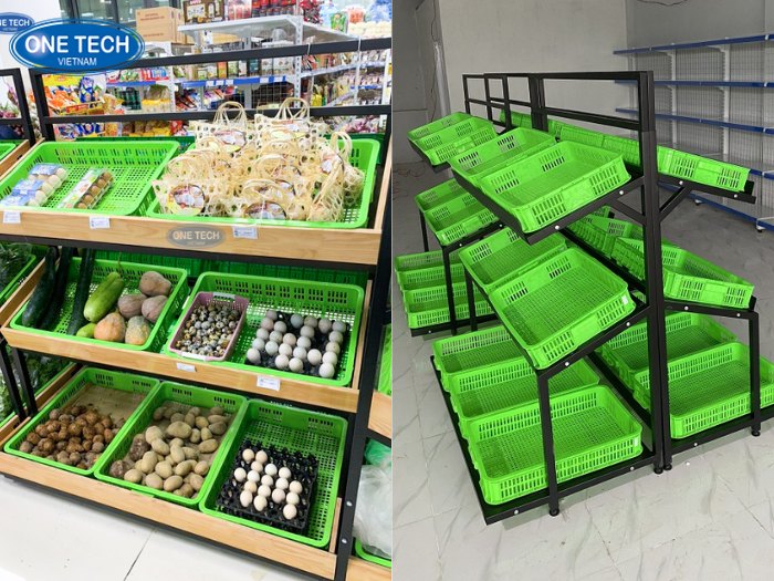 Kệ thực phẩm khay nhựa chuyên để hàng tươi sống