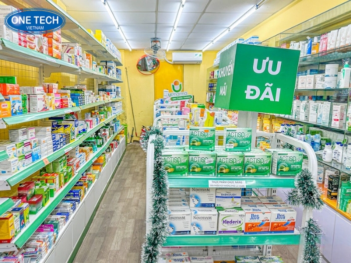 Kệ trưng bày thuốc, thực phẩm chức năng