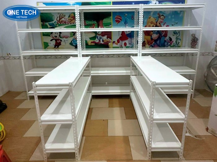 Kệ V cài thông minh, đẹp mắt để hàng thực phẩm
