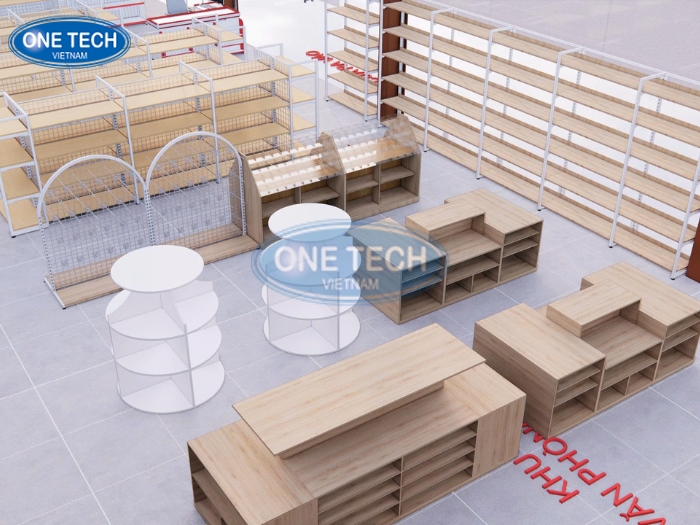 Layout bố trí kệ trong cửa hàng thuốc và thực phẩm chứ 4