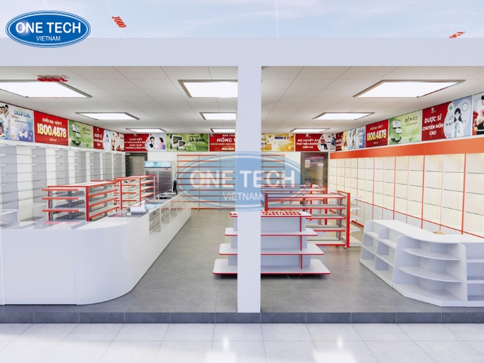 Layout bố trí kệ trong cửa hàng thuốc và thực phẩm chứ 5