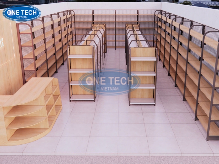 Layout bố trí kệ trong cửa hàng thuốc và thực phẩm chứ 6