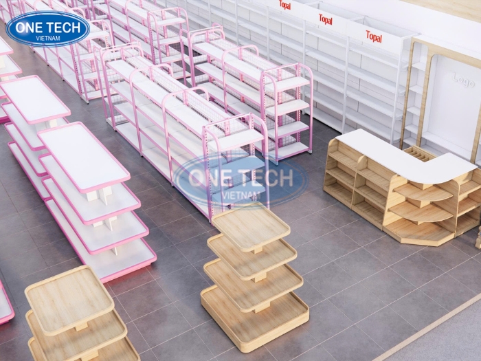 Layout bố trí kệ trong cửa hàng thuốc và thực phẩm chứ 7