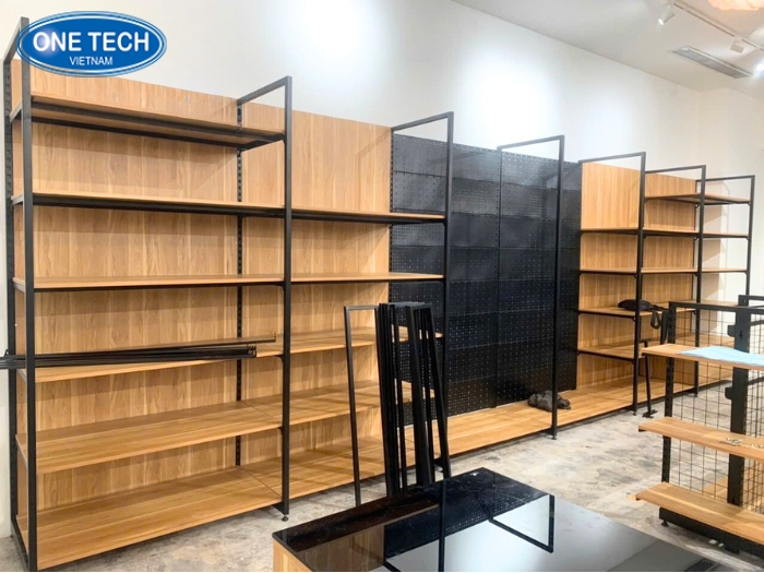 Hình ảnh dự án kệ sắt mâm gỗ One Tech 10