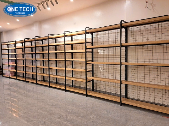 Hình ảnh dự án kệ sắt mâm gỗ One Tech 3