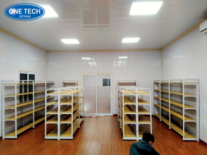 Hình ảnh dự án kệ sắt mâm gỗ One Tech 6