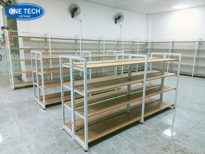Hình ảnh dự án kệ sắt mâm gỗ One Tech 8