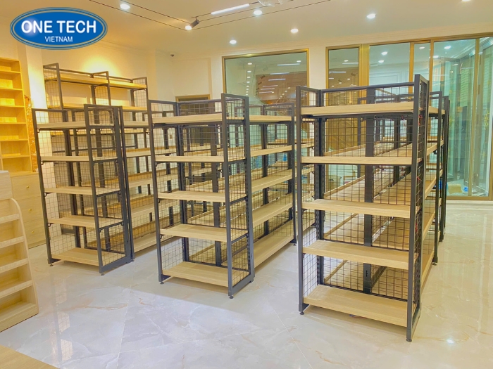 Hình ảnh dự án kệ sắt mâm gỗ One Tech 9