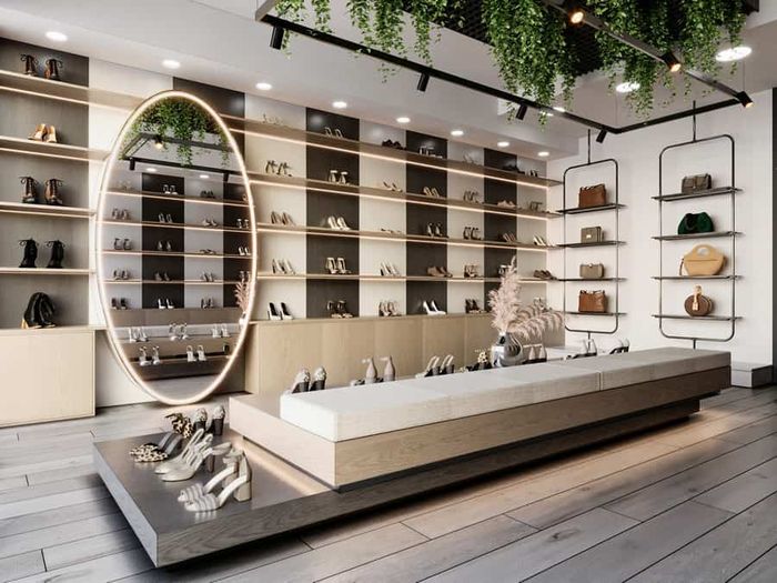 Xu hướng mẫu thiết kế cửa hàng, shop giày dép nổi bật
