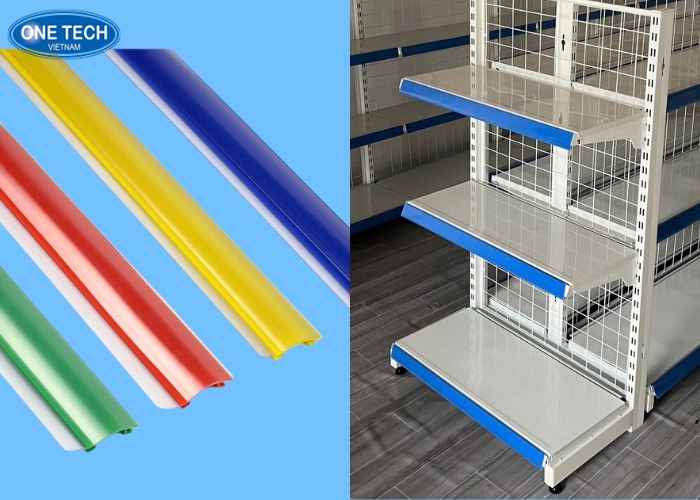 Nẹp giá kệ siêu thị được thiết kế theo dạng chữ U hoặc L