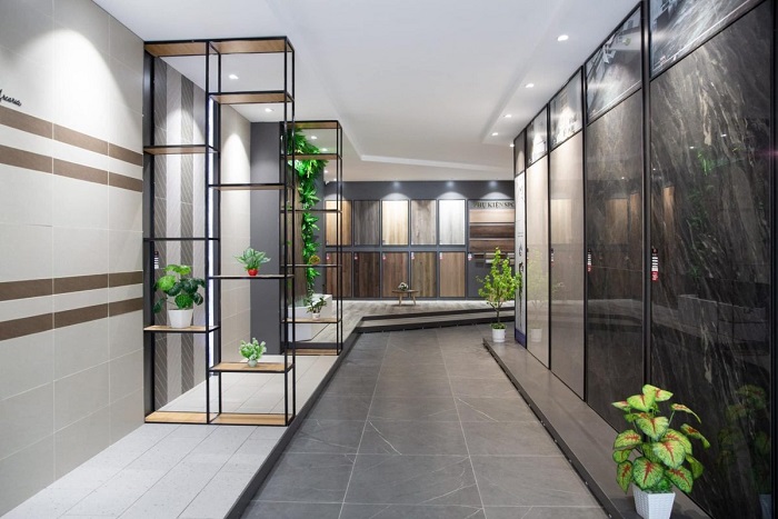 Một mẫu thiết kế showroom gạch ốp lát sạch đẹp