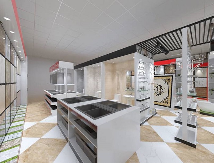 Mẫu thiết kế showroom gạch ốp lát đa dạng