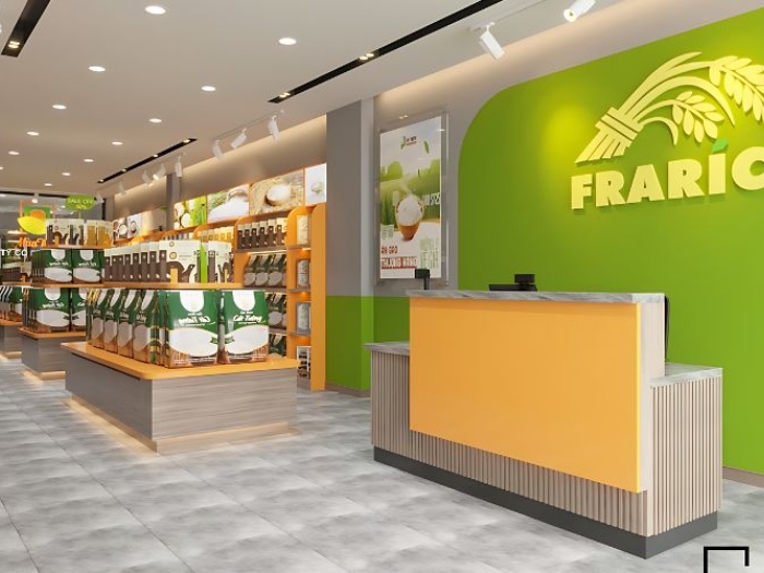 Mẫu thiết kế cửa hàng kinh doanh gạo 2