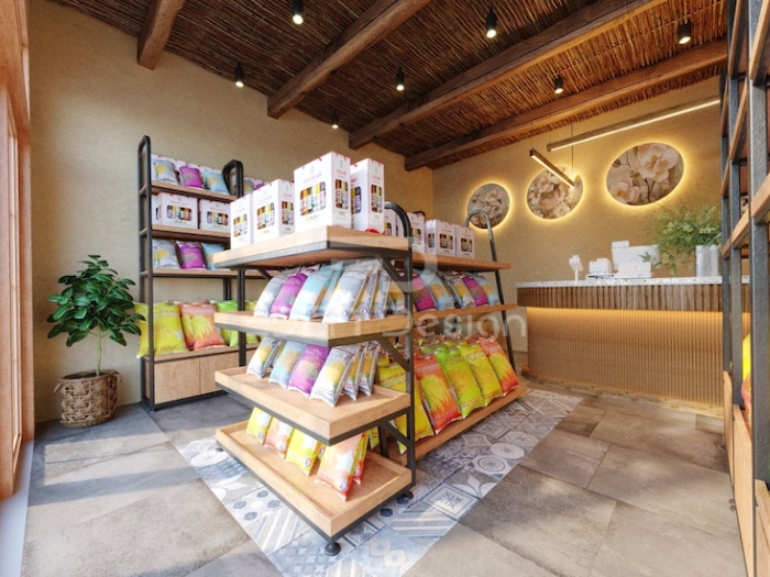 Mẫu thiết kế cửa hàng kinh doanh gạo 5