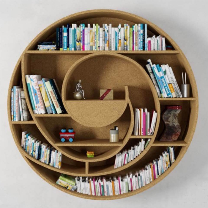 Kệ hình vòng xoáy dùng để sách