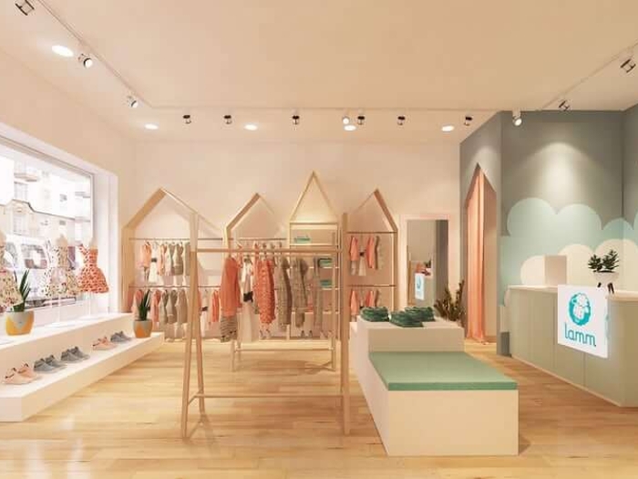 Mẫu thiết kế shop quần áo trẻ em 1