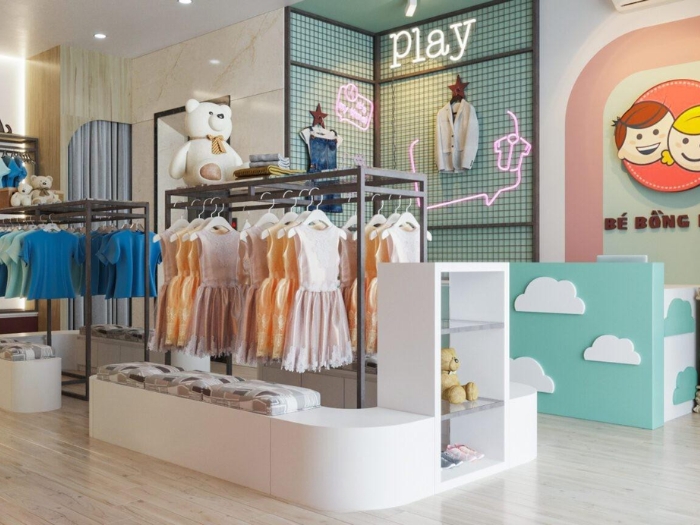 Thiết kế shop quần áo trẻ em