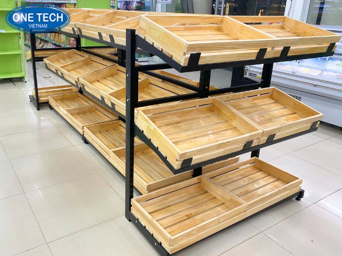 Kệ siêu thị dùng trưng bày rau củ quả