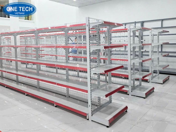 Kệ siêu thị phổ thông lưng lưới