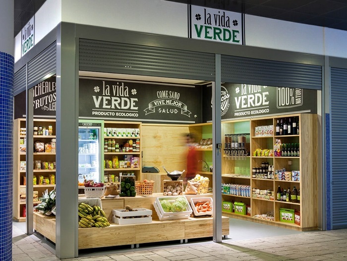 Kiot các mặt hàng organic tại trung tâm thương mại