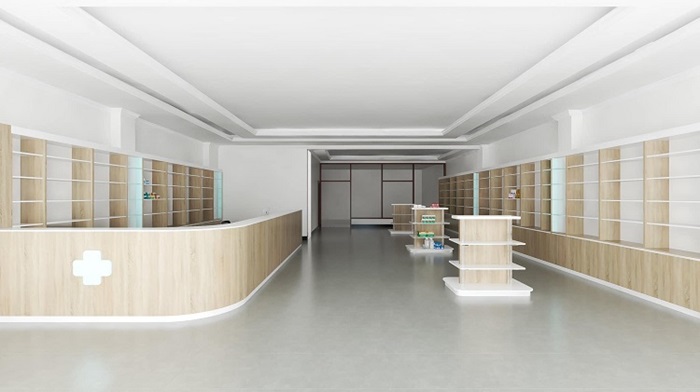 Chất liệu gỗ MDF tạo sự sang trọng, uy tín cho thương hiệu