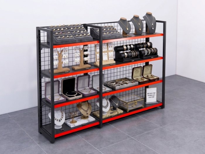 Kệ sắt giá rẻ bày trang sức phục kiện bình dân
