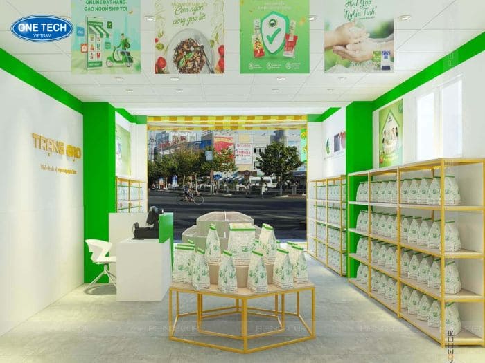 Cách trưng bày cửa hàng gạo đẹp