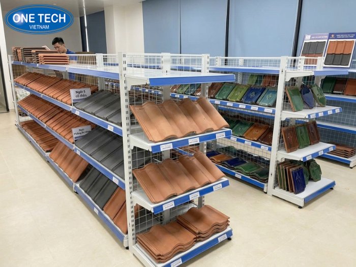 Kệ siêu thị trưng bày gạch ngói chuyên nghiệp