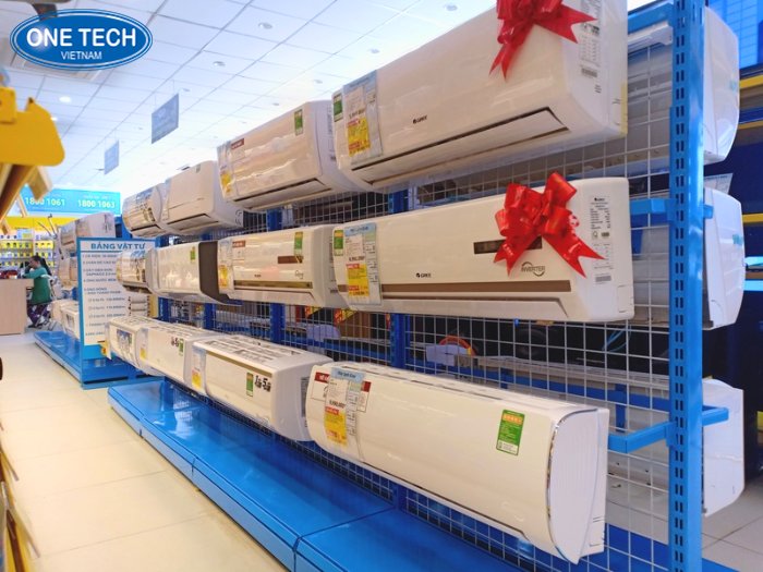 Kích cỡ kệ trưng bày điều hòa