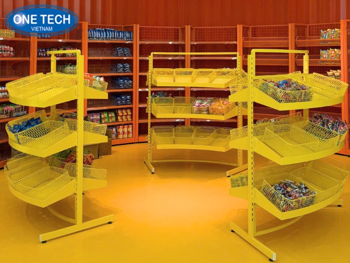 Kệ màu vàng 2 mặt Winmart
