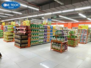 Tổng hợp các mẫu kệ siêu thị Winmart mà One Tech đã sản xuất và lắp đặt