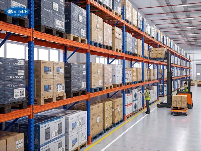 Kệ giúp hàng thành phẩm được lưu trữ cách mặt đất