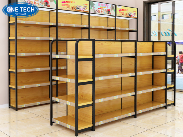 Kệ trưng bày cafe bằng gỗ MDF