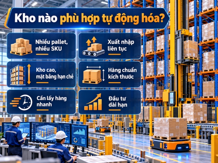 Các kho phù hợp với tự đông hóa
